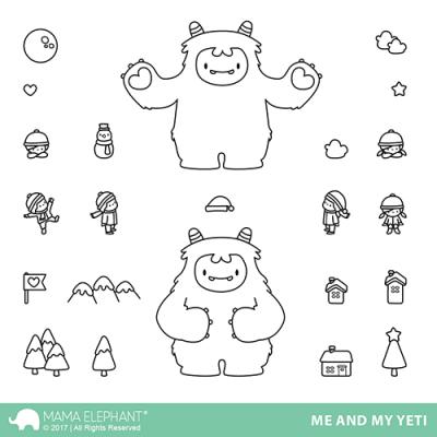Mama Elephant Clear Stamps - Me and my Yeti